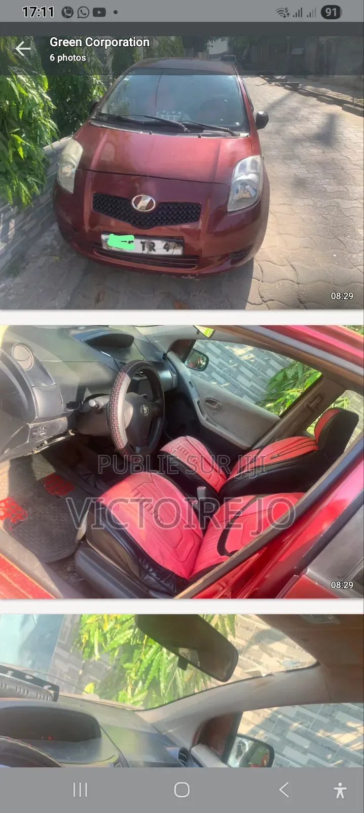 Toyota Yaris 2015 Rouge