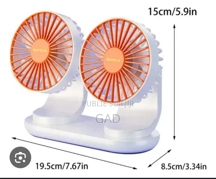 Ventilateur Rechargeable Double Tête