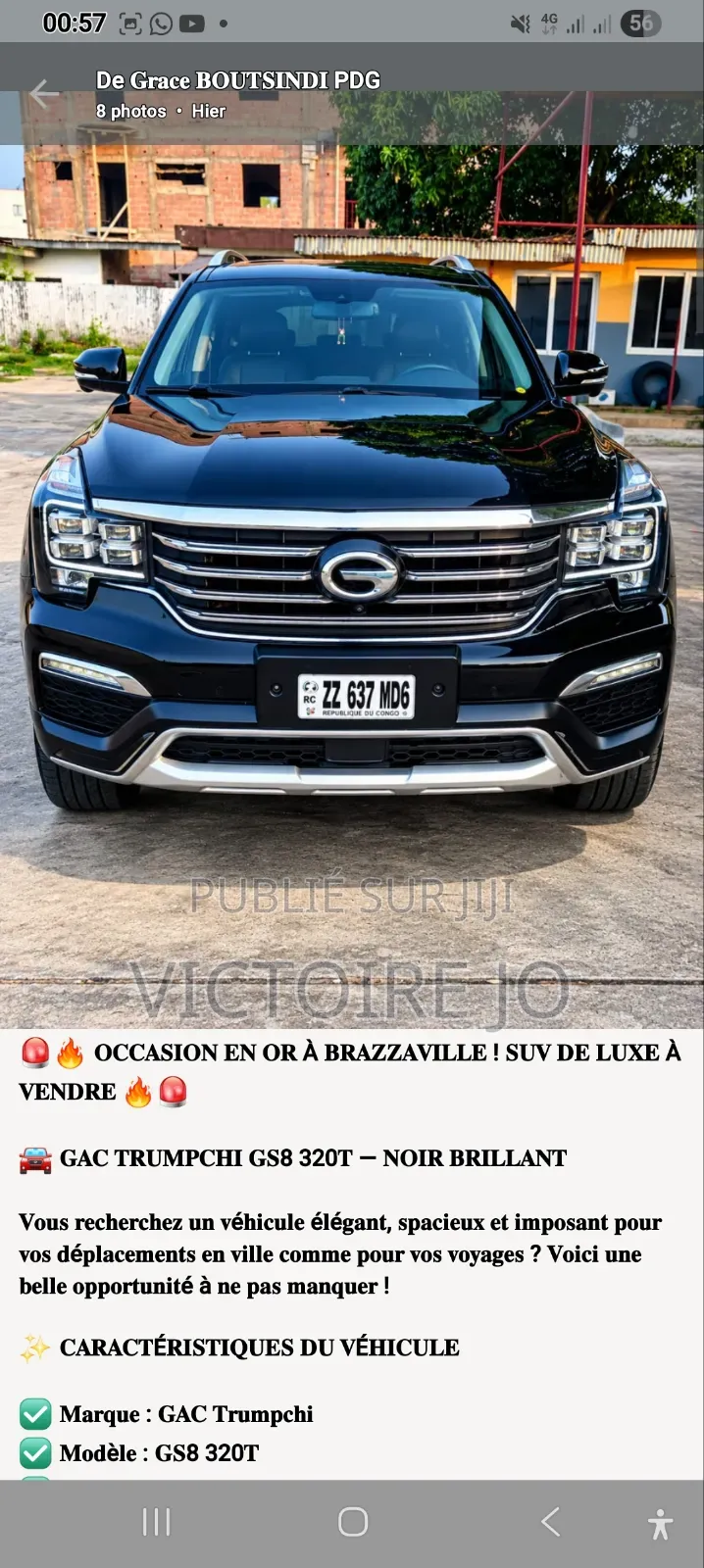 GAC GS8 2022 Noir