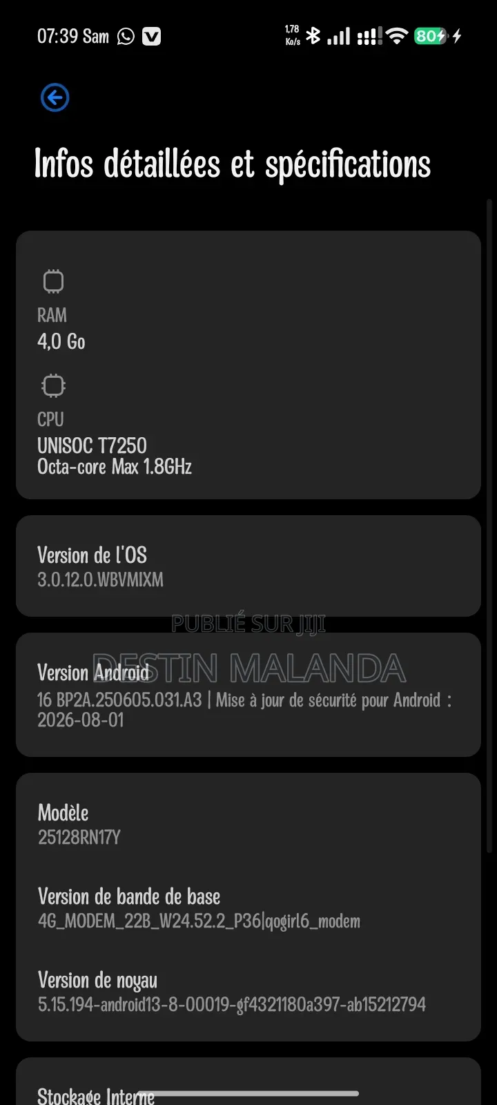 Nouveau Xiaomi Redmi A7 Pro 128 GB Bleu