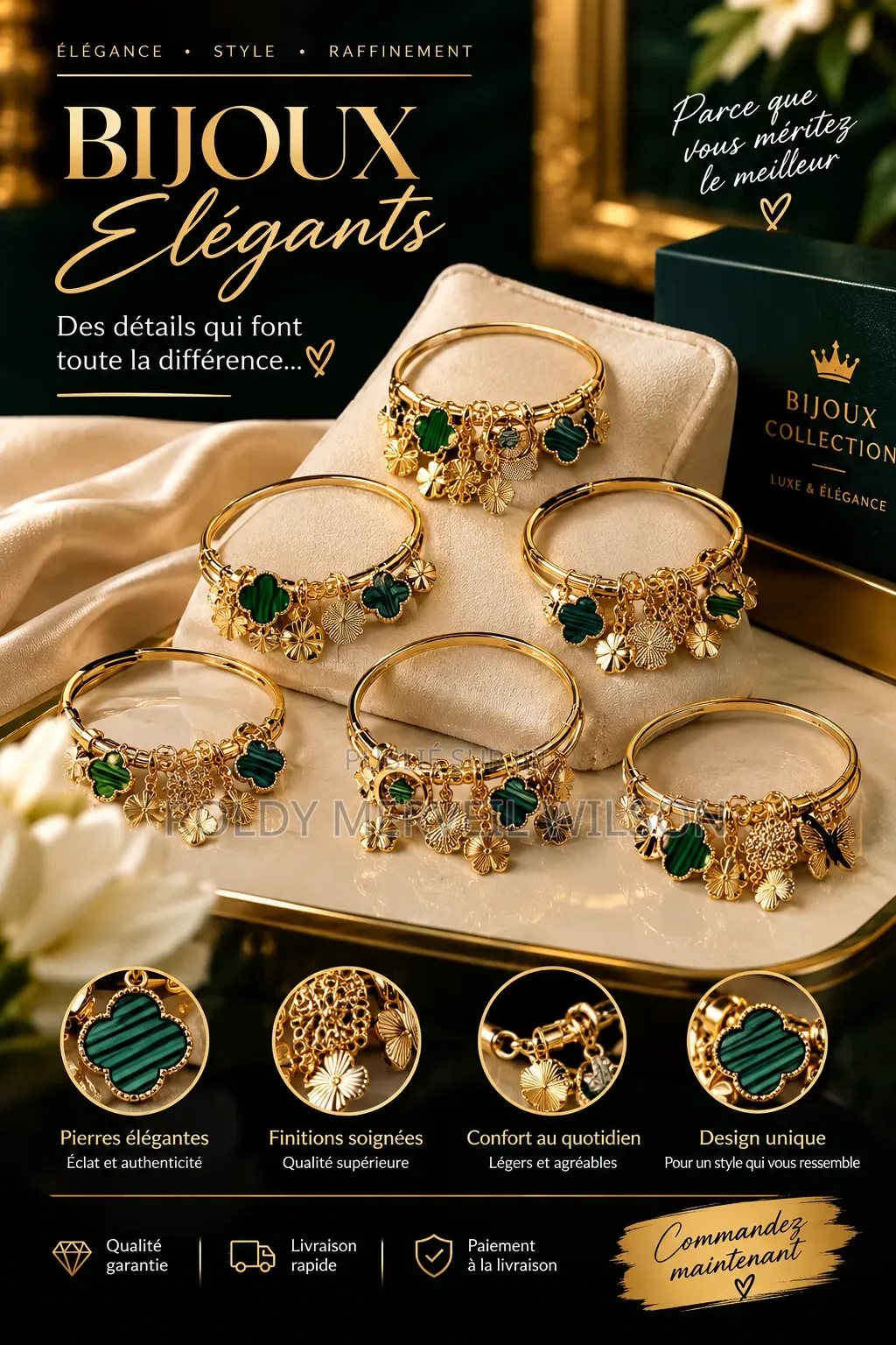 Ensemble Boucle D'oreille, Bac Et Bracelet