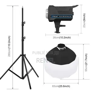Led 120w+box+trépied Solide