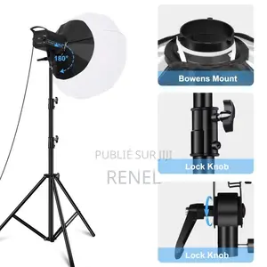 Led 120w+box+trépied Solide