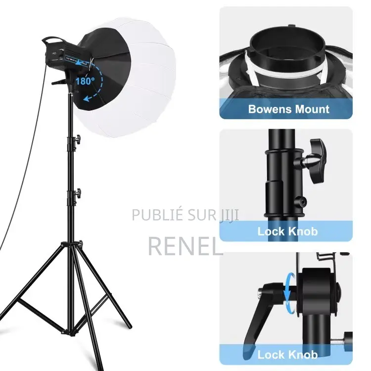 Led 120w+box+trépied Solide