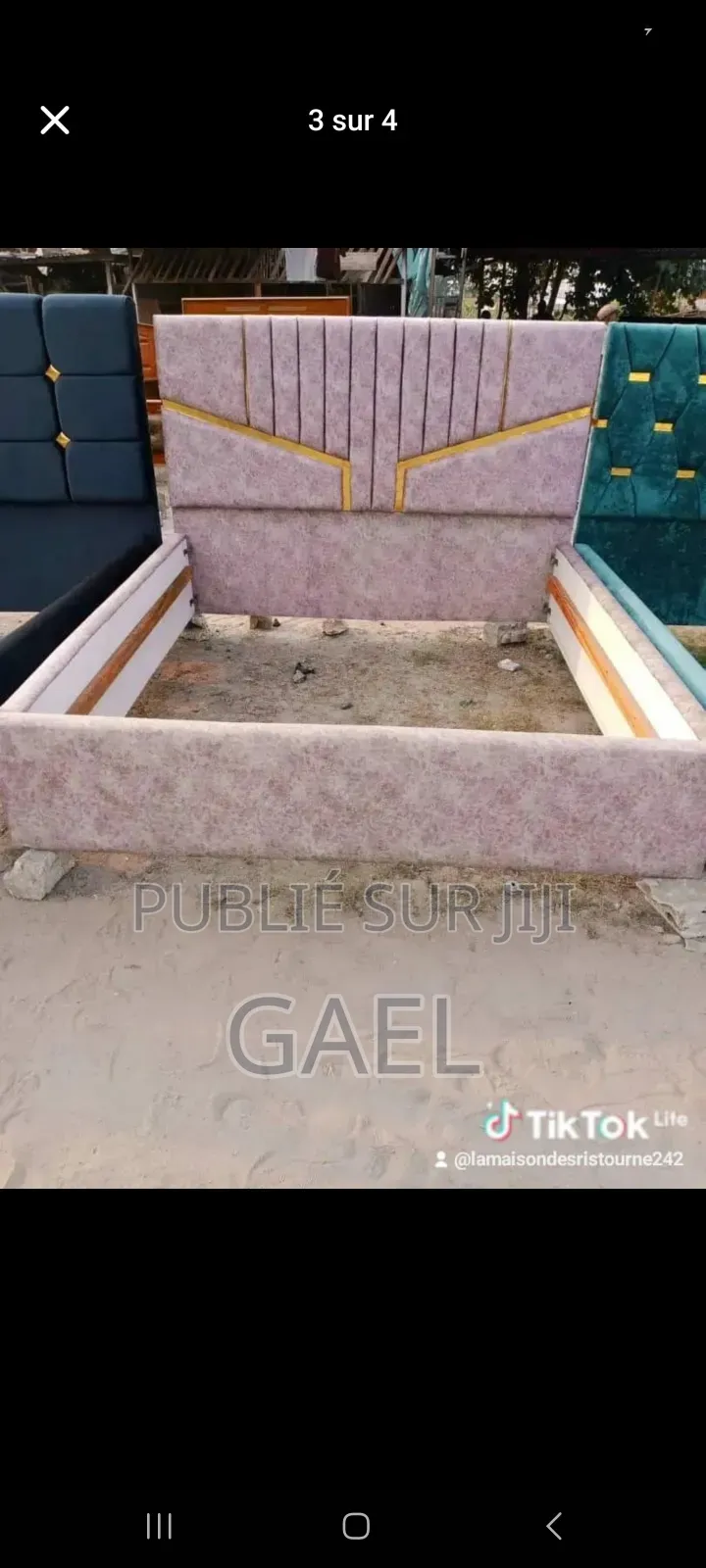 Lit Garnis en Tissus
