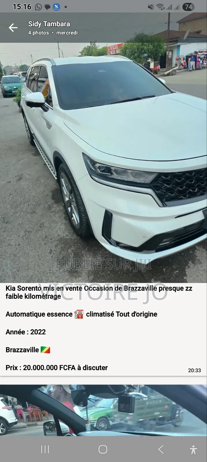 Kia Sorento S 2022 Blanc