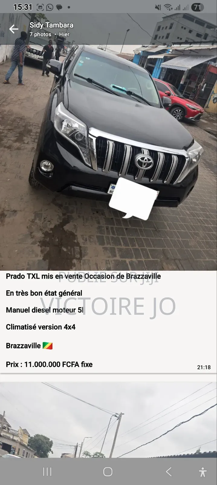 Toyota Land Cruiser Prado 2014 Noir