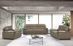 Salon en Cuir Et Table À Manger