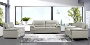 Salon en Cuir Et Table À Manger