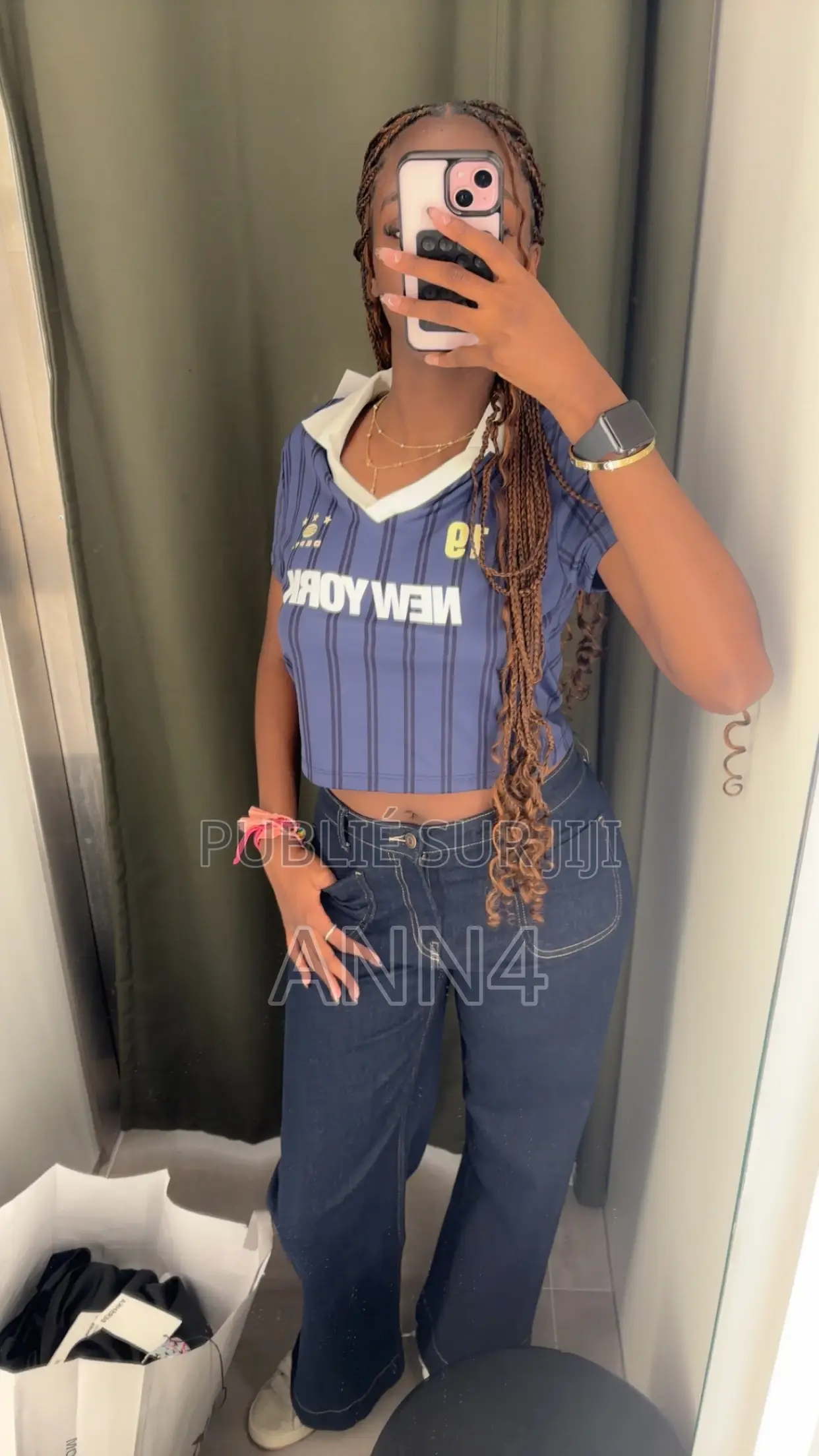 Jean Bleu Baggy Bershka
