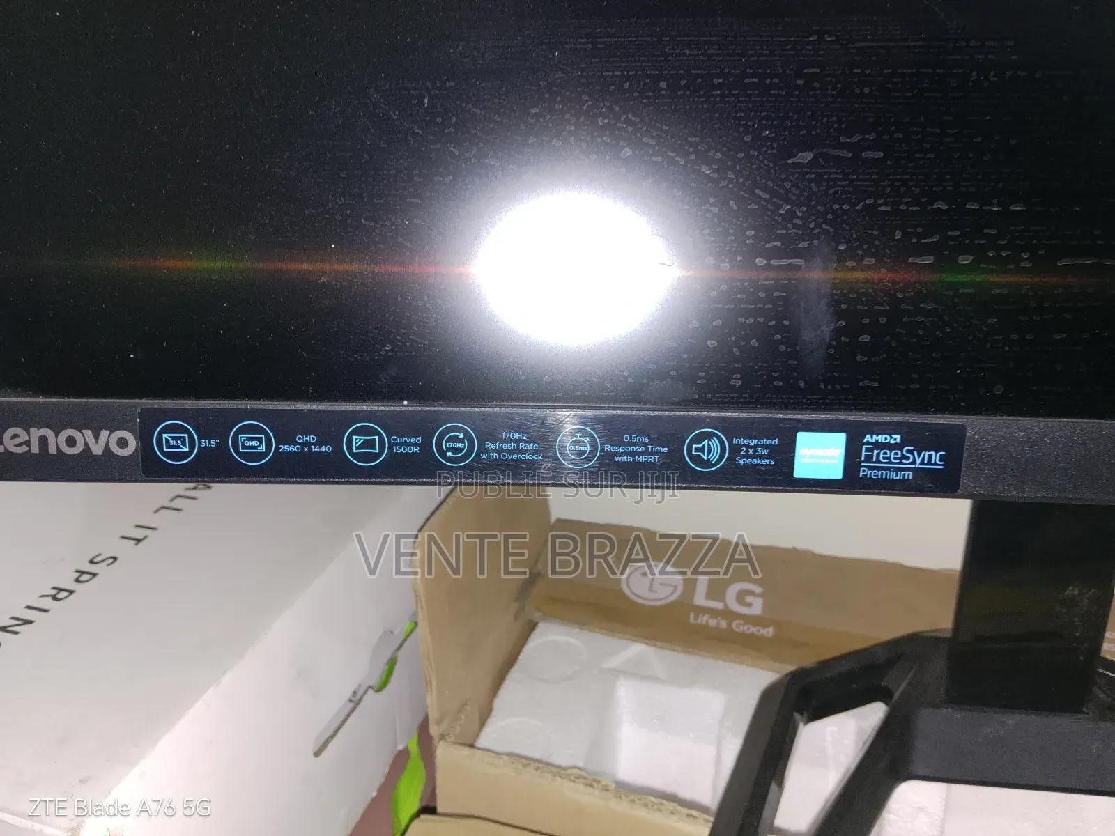 Moniteur Incurvé Lenovo 31,5pouces