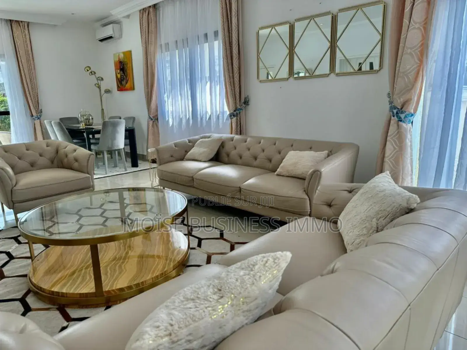 Furnished 3chbre Villa dans Moïse Business &, Lumumba à Louer