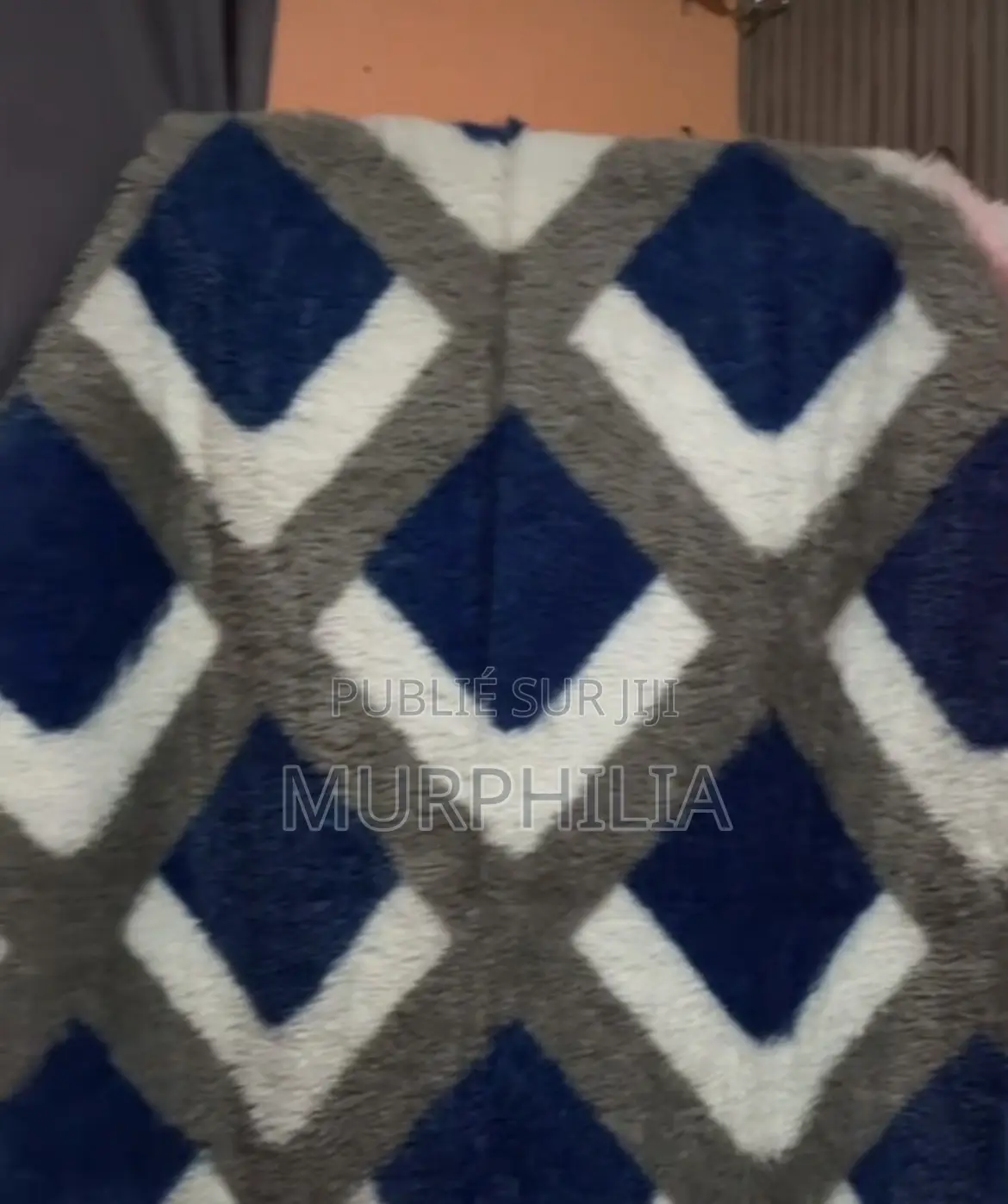 Magnifique Moquette (Tapis) Berbère À Motifs Losanges