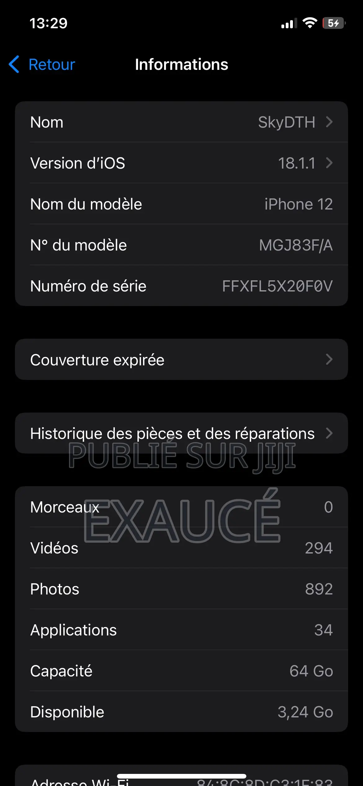 Apple iPhone 12 64 GB Blanc