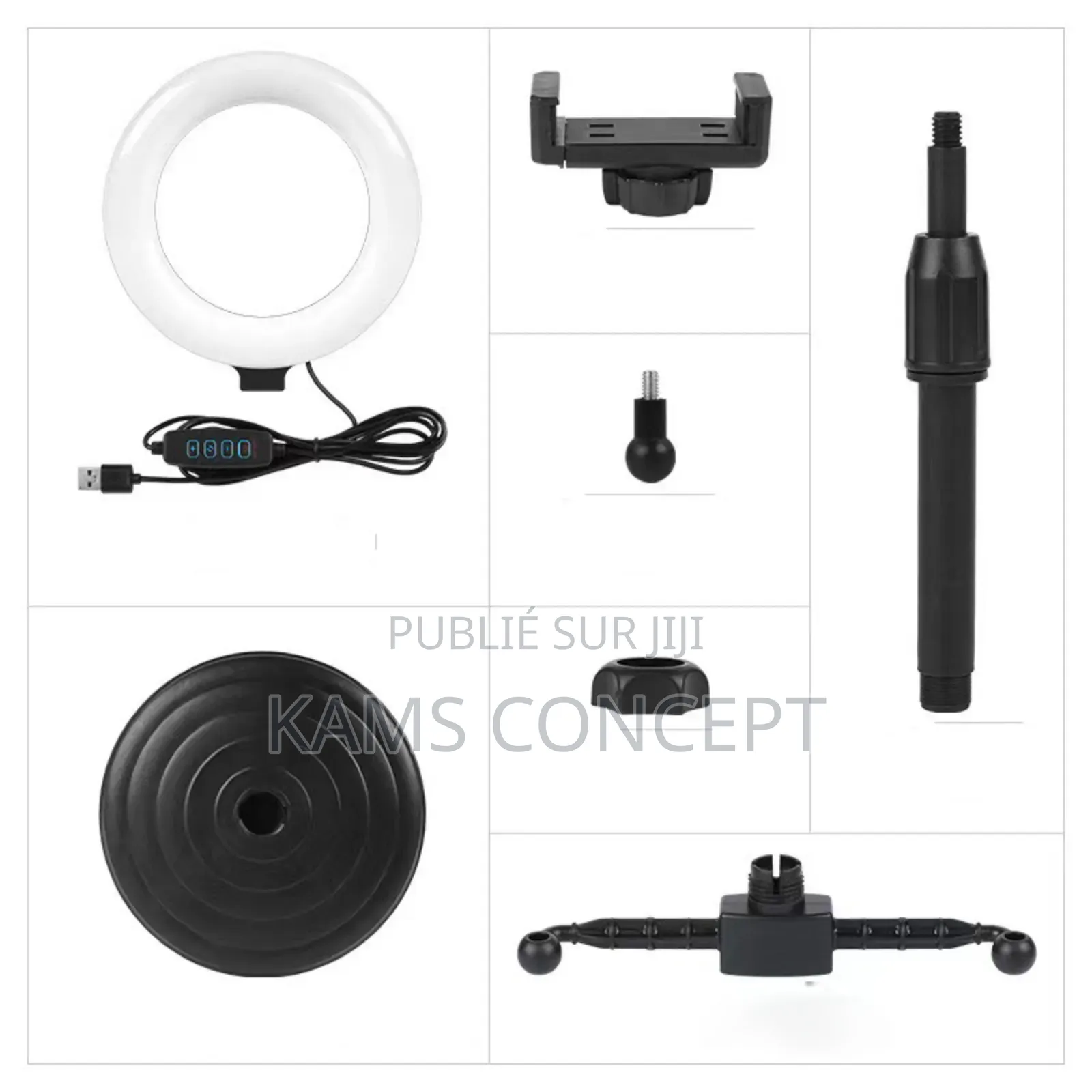 Support De Trépied Pour Smartphone Avec Anneau Lumineux À Led