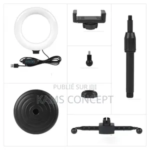 Support De Trépied Pour Smartphone Avec Anneau Lumineux À Led