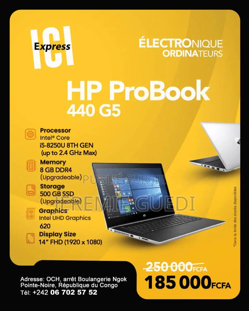 Neuf HP ProBook 440 G5 8GB Intel Core Ultra 5 SSD 500GB