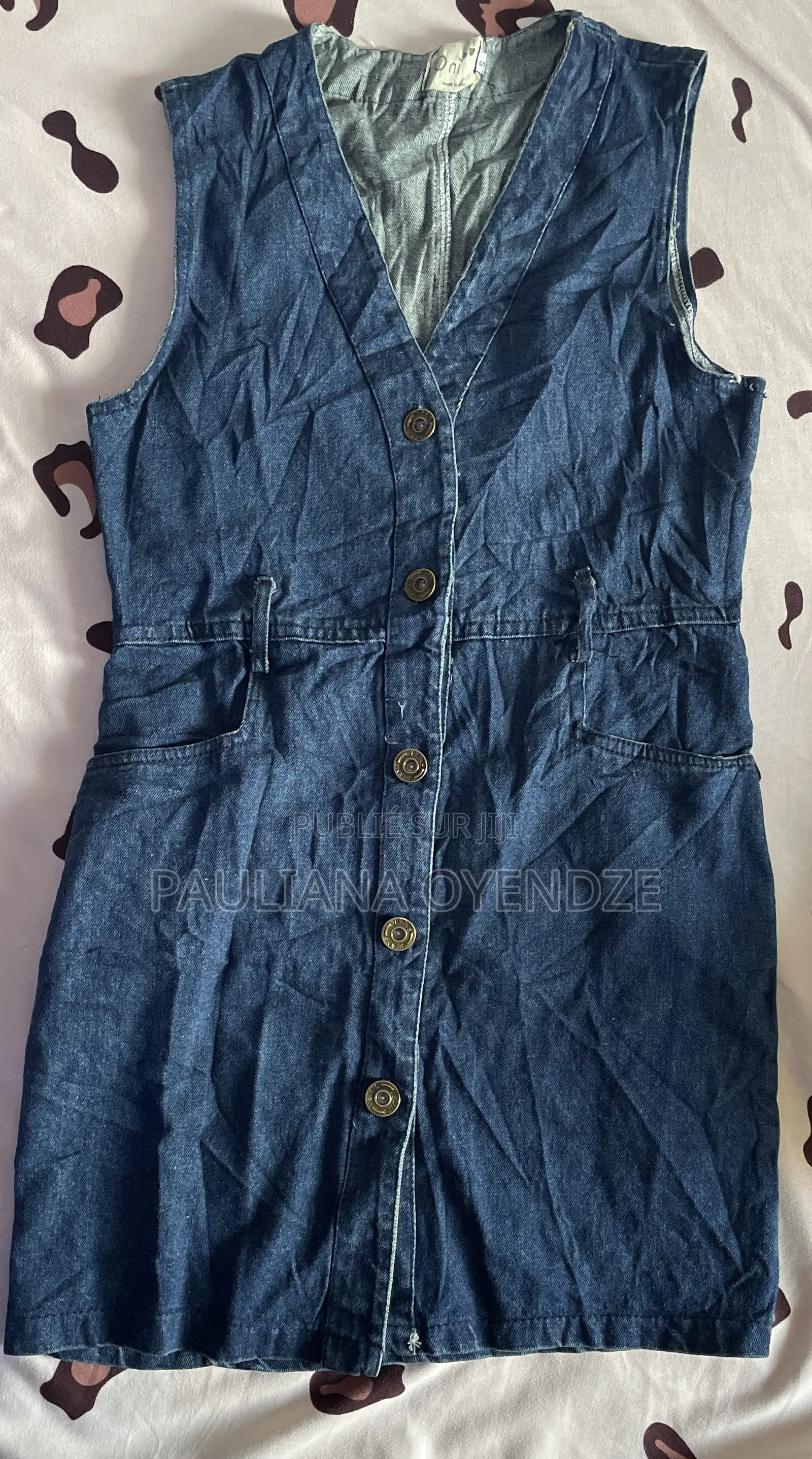 Mini Robe en Jean Issue De Friperie. Taille Xs/S.