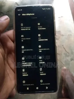 Nouveau Tecno Pop 10C 64 GB Gris