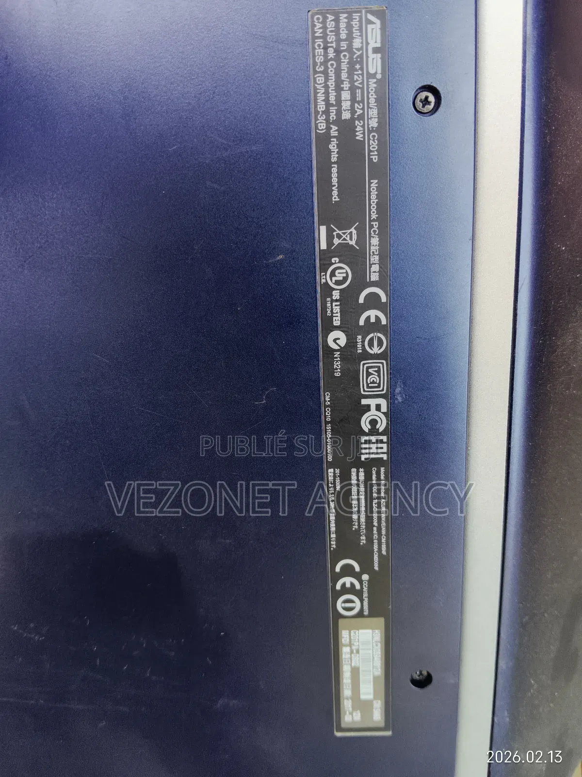 Ordinateur Portable Asus C201PA 2GB Autre eMMC 32GB