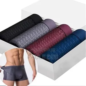 Kit De Boxers Slips en Fibre De Bambou Pour Homme (4 Pièces)