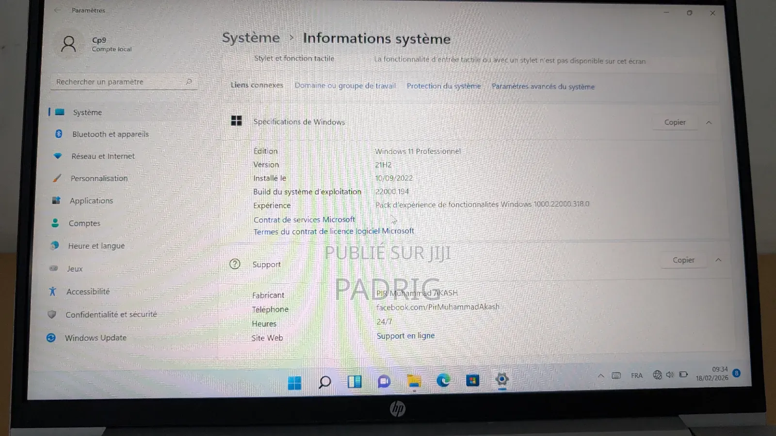 Ordinateur Portable HP ProBook 440 G8 8GB Intel Core I3 SSD 256GB