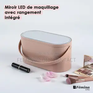 Miroir Led De Maquillage Avec Rangement Intégré