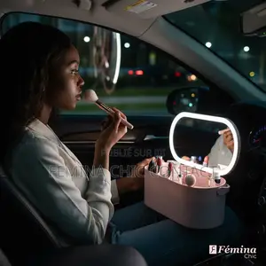 Miroir Led De Maquillage Avec Rangement Intégré