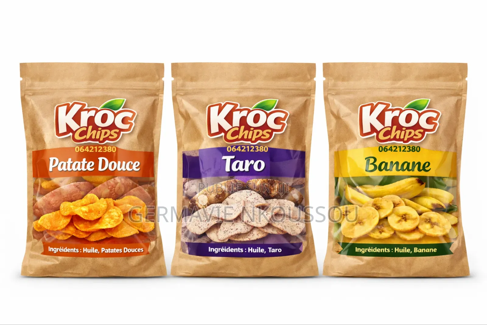 Chips De Banane, Taro, Patates Douces