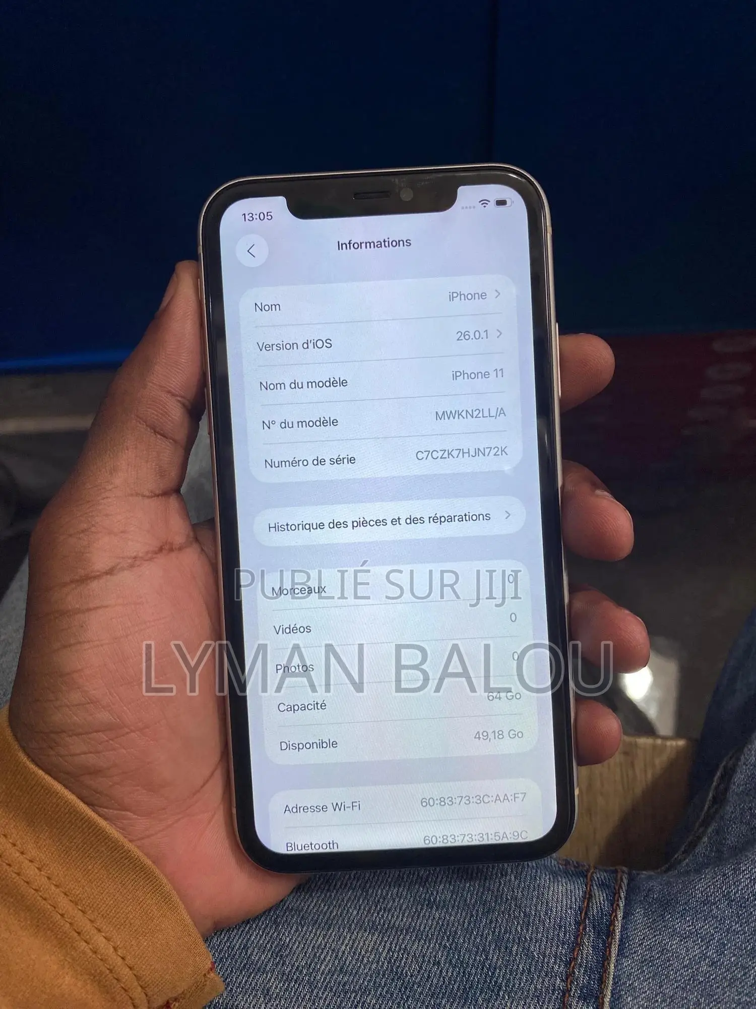 Apple iPhone 11 64 GB Blanc