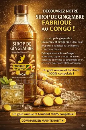 Sirop De Manuguette (Tondolo) Sirop De Gingembre Sirop De Menthe Sirop
