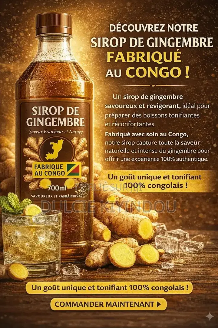 Sirop De Manuguette (Tondolo) Sirop De Gingembre Sirop De Menthe Sirop