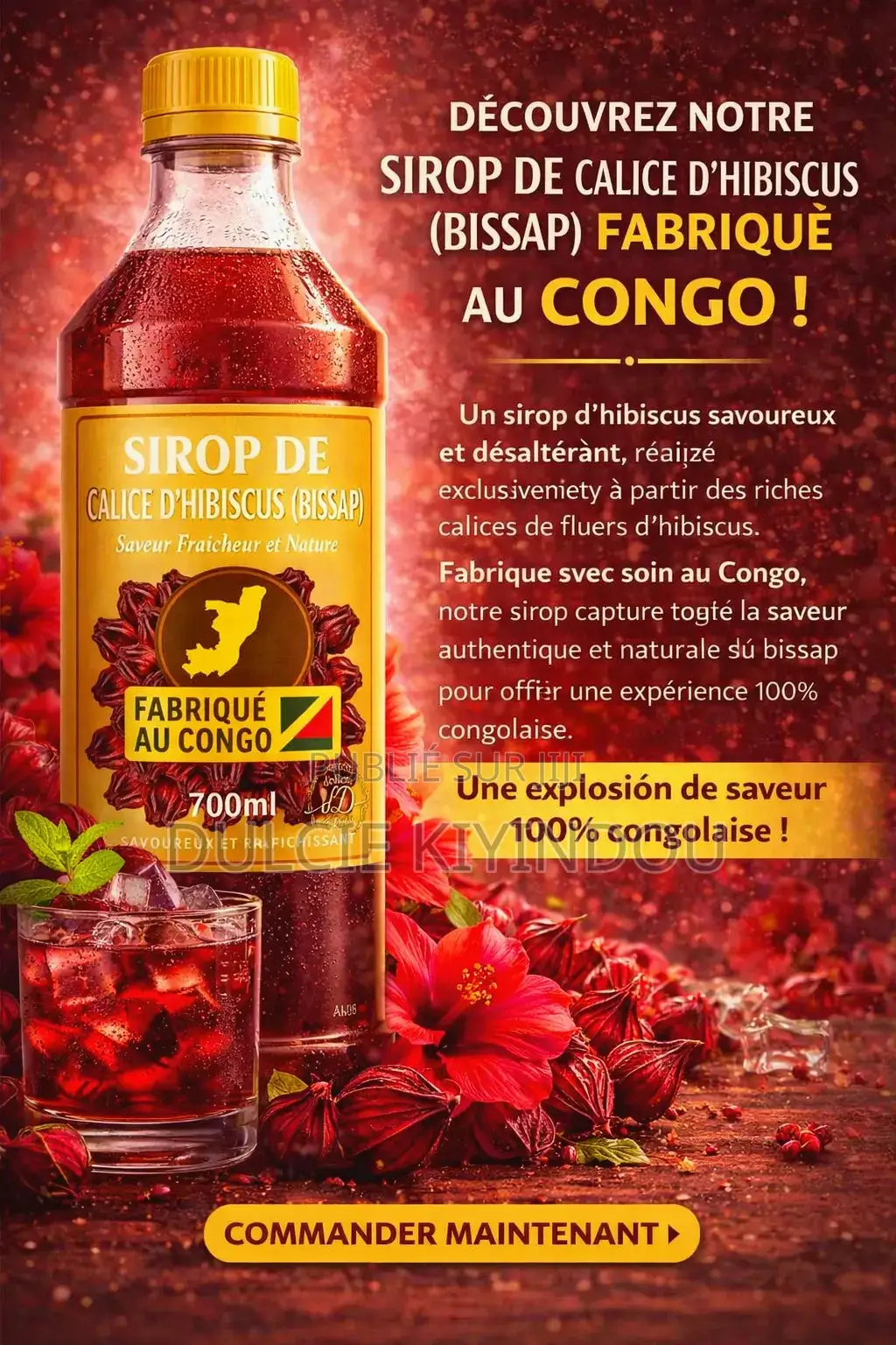 Sirop De Manuguette (Tondolo) Sirop De Gingembre Sirop De Menthe Sirop