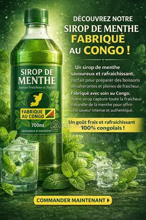 Sirop De Manuguette (Tondolo) Sirop De Gingembre Sirop De Menthe Sirop