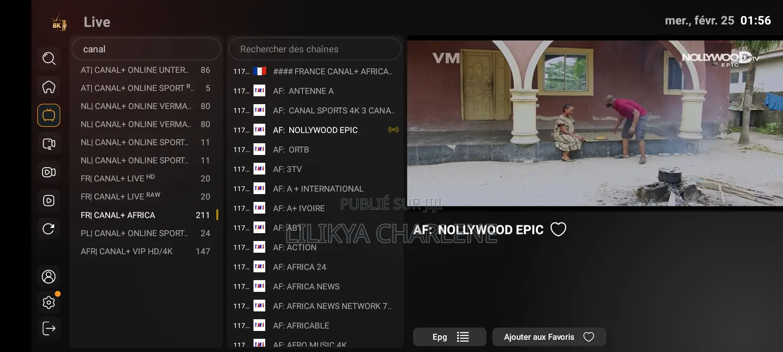 Divertissement Chaînes en Direct