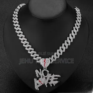 ‎Collier Ice No Love Avec Pendentif Cœur Brisé – Style Hip-Hop ‎