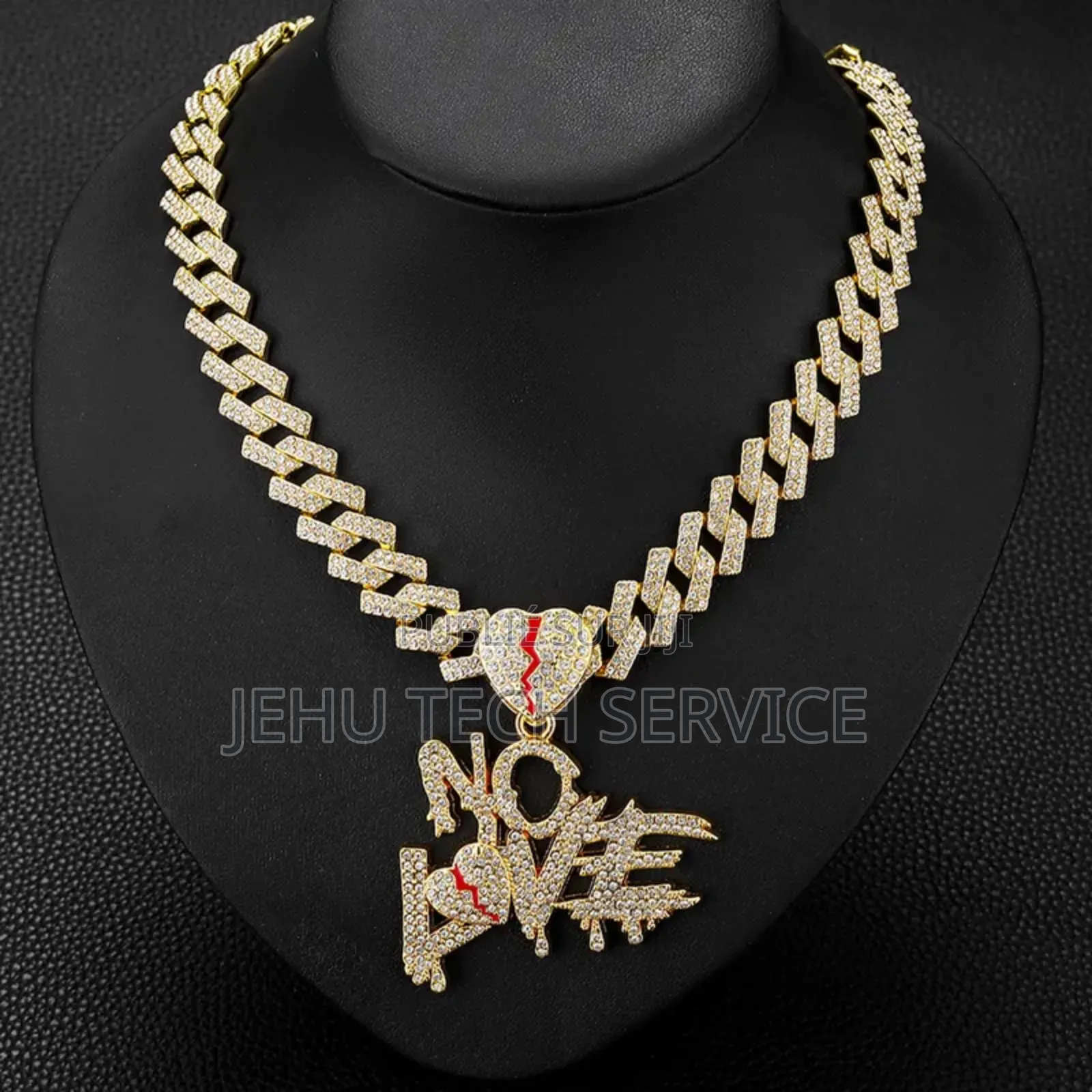 ‎Collier Ice No Love Avec Pendentif Cœur Brisé – Style Hip-Hop ‎