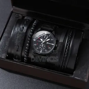 Ensemble De Montre + Bracelet Pour Homme.