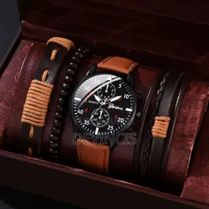 Ensemble De Montre + Bracelet Pour Homme.