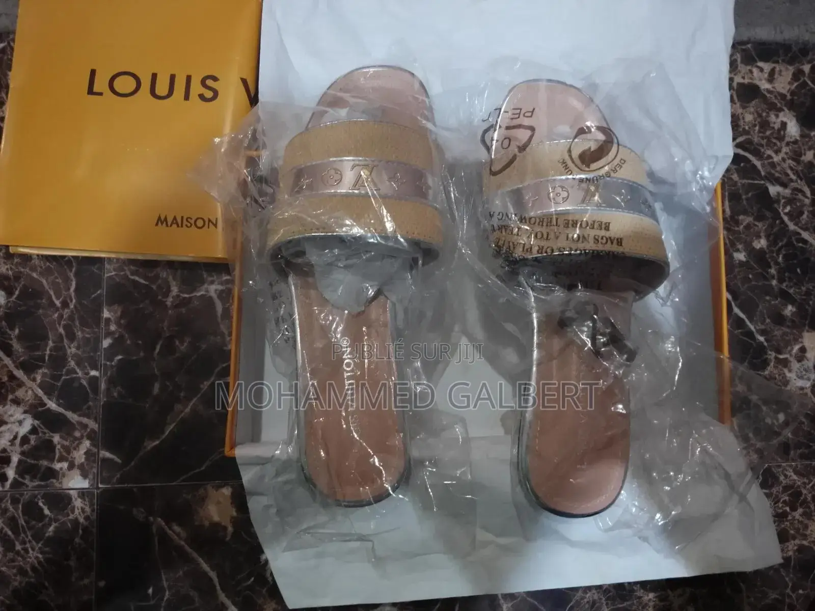 Sandale Louis Vuitton Neuves- Beige Et Argent