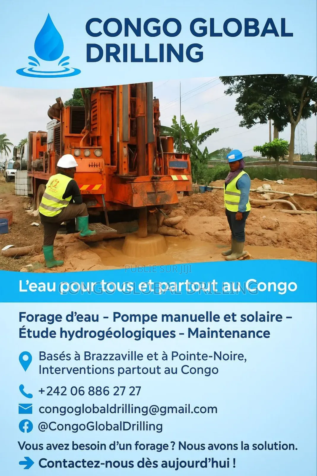 Pour Tous Besoins De Forage D’Eau, Nous Sommes Disponibles Pour Vous