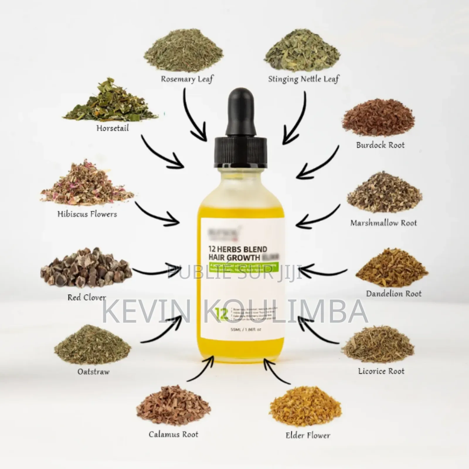 Bufsou Huile Capillaire Au 12 Herbes 100% Naturel