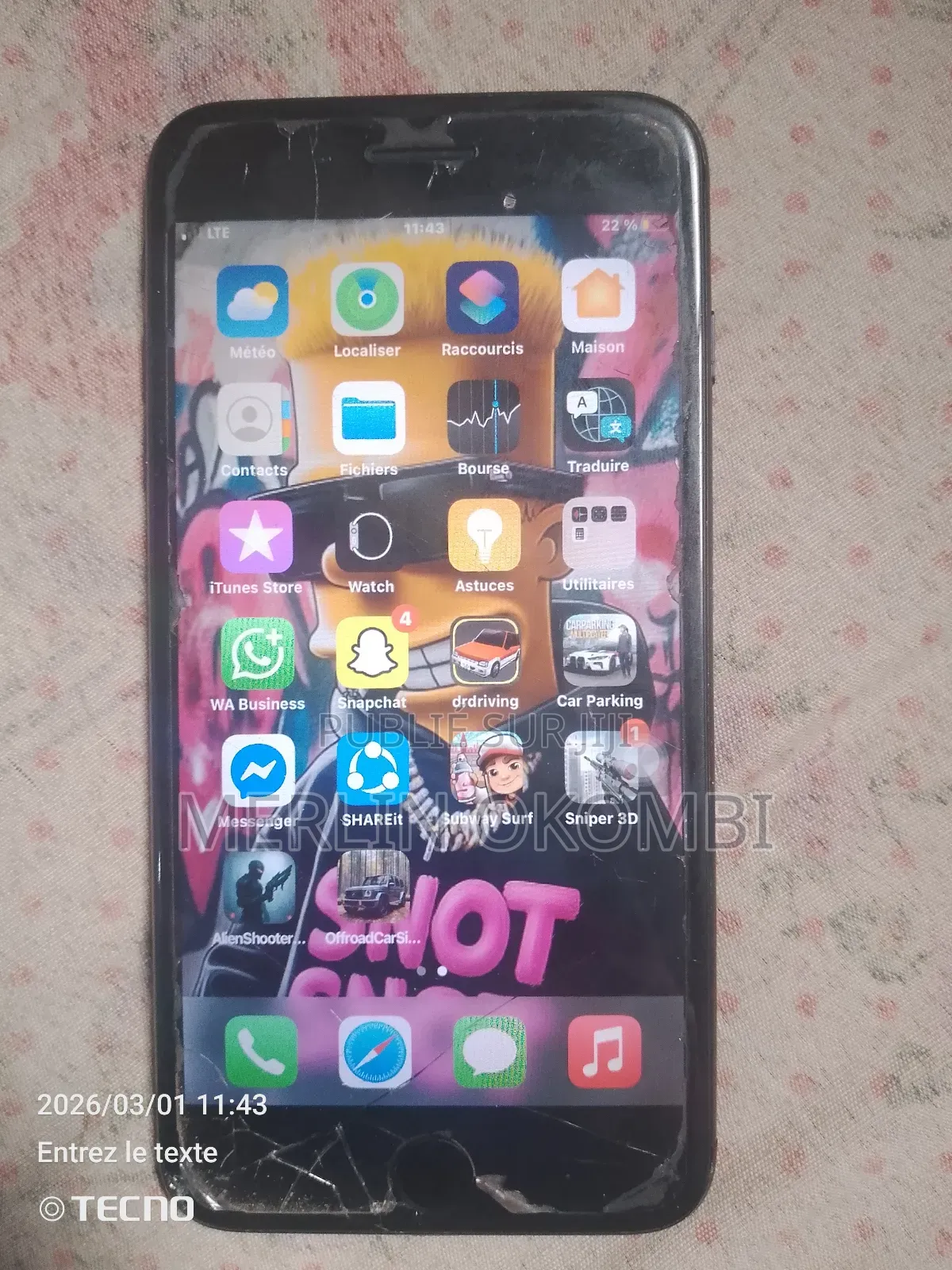 Apple iPhone 7 Plus 128 GB Noir