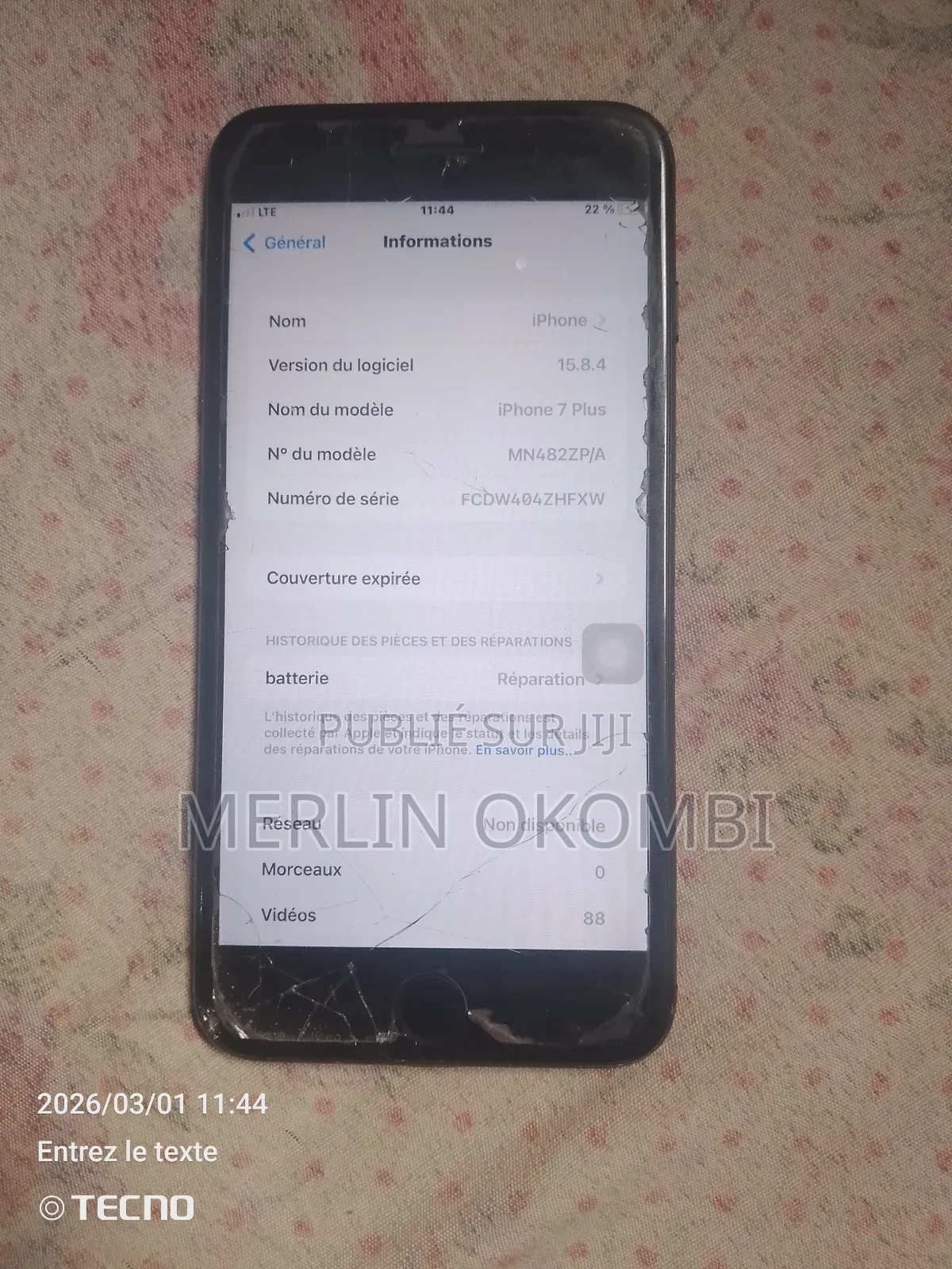 Apple iPhone 7 Plus 128 GB Noir