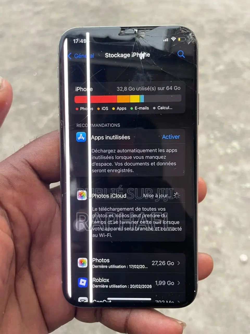 Apple iPhone X 64 GB Blanc