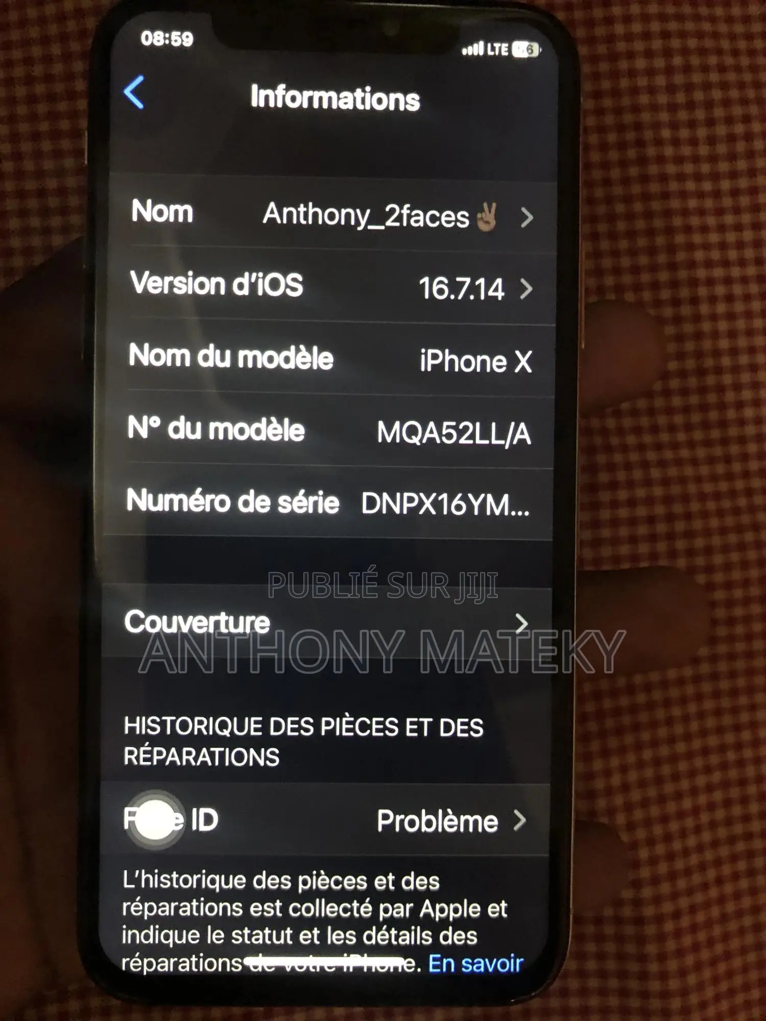 Nouveau Apple iPhone X 256 GB Blanc