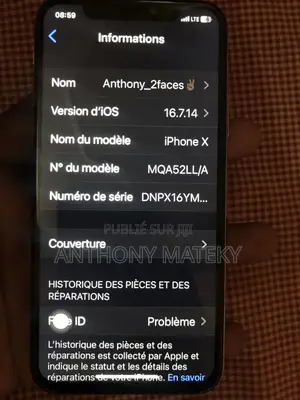Nouveau Apple iPhone X 256 GB Blanc