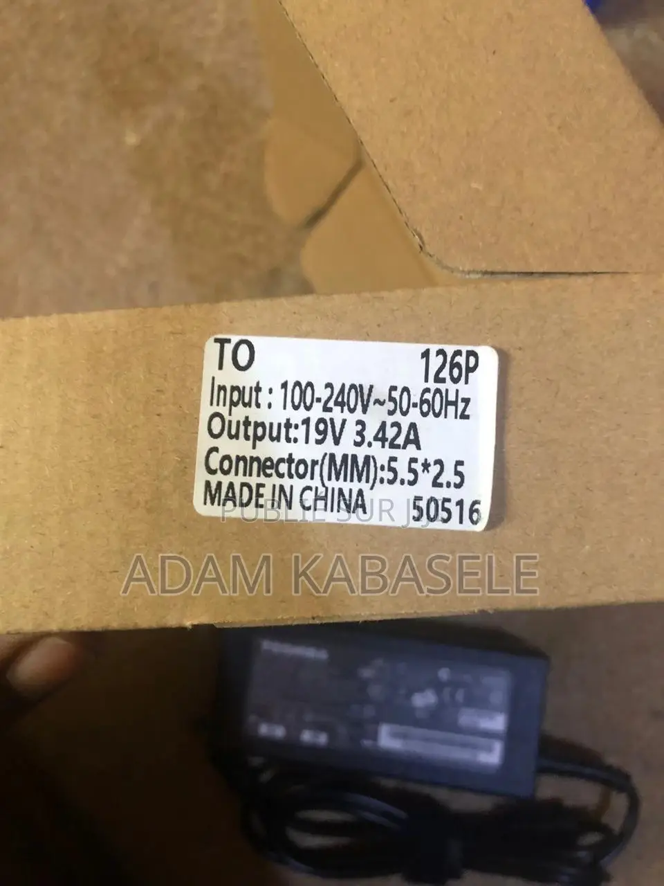 Chargeur Ordinateur Toshiba