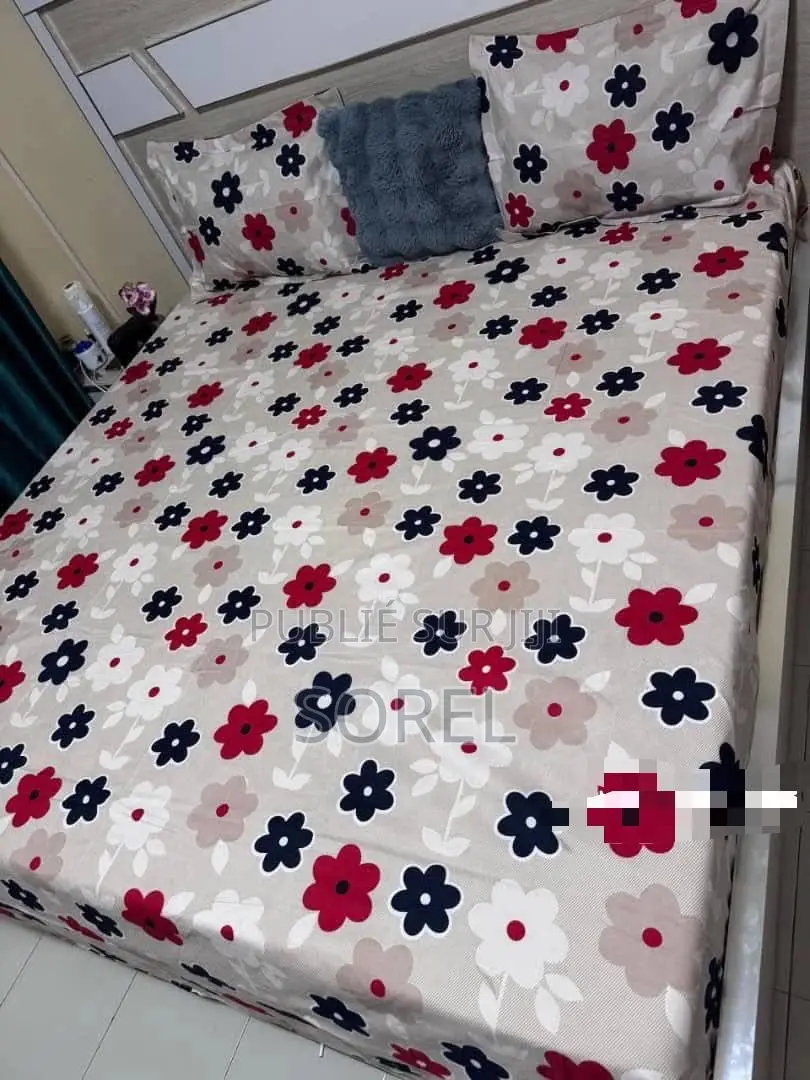 Draps 3 Pièce Tissus en Coton