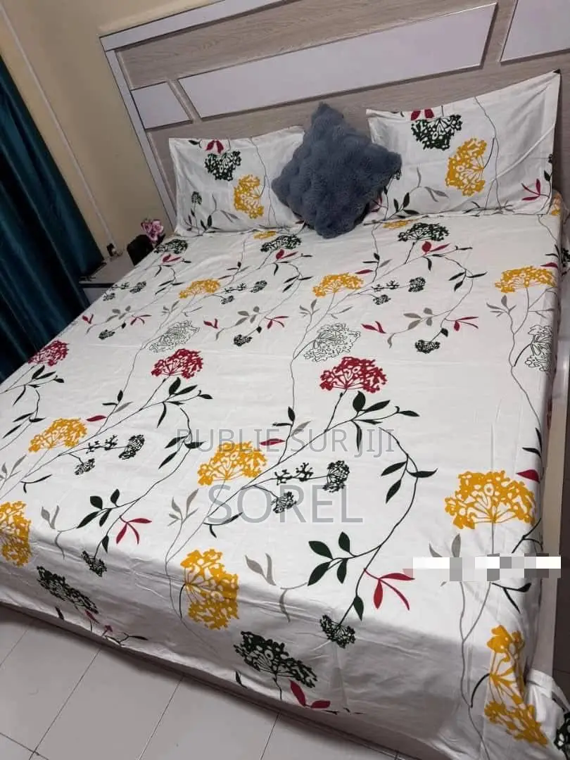 Draps 3 Pièce Tissus en Coton